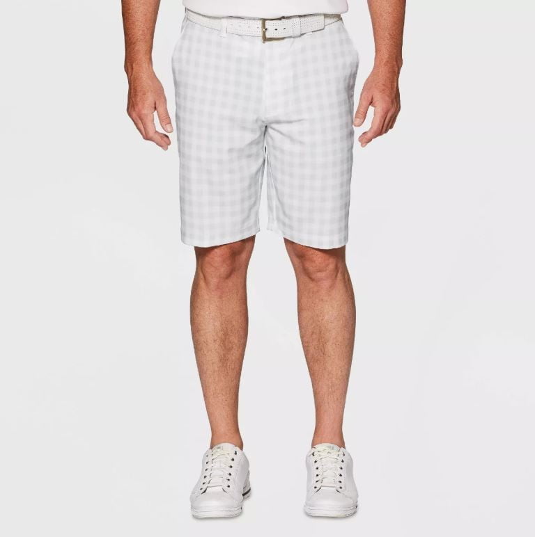 Jack Nicklaus Men's Windowpane Golf Shorts White 28