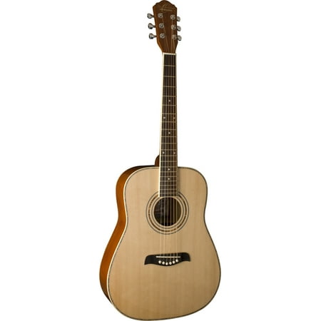 Oscar Schmidt 3/4 Size Acoustic Guitar, Left Hand, Spruce Top, Natural, (Best Left Handed Guitars)