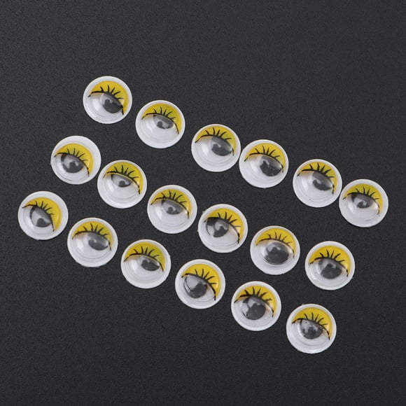 Milisten 100Pcs Round Yellow Googly Eyes for Kids Educational Toys and Crafts