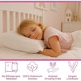 thumbnail image 5 of kinder Fluff Children Pillows (2X) - The Only Twin Pillows for Kids 300T Cotton Shell & Down Alternative Fill - Ideal Travel Pillows for Sleeping Kid, Bedding Set & Floor Cushions (16x24in - Pink), 5 of 9