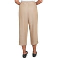 thumbnail image 2 of Alfred Dunner Womens Relaxed Button Tab Capri, 2 of 4