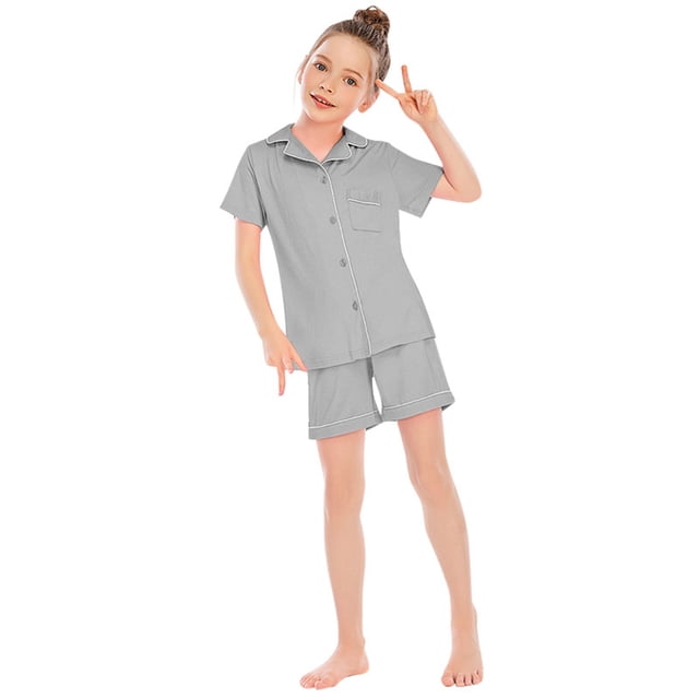 Ensemble de Pyjama Unisexe pour Tout-Petits, Deux Pièces, Col Classique, Confort pour Enfants et Famille