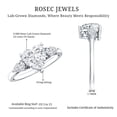 thumbnail image 5 of Rosec Jewels 2 Carat Lab Grown Diamond Heart Engagement Ring - EF-VS Quality Certified - Gift For Special Occasions, 925 Sterling Silver, US 4.00, 5 of 8