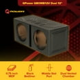 thumbnail image 3 of QPower QBOMB12V Dual 12" Vented Ported Subwoofer Sub Box w/ Bedliner Spray, 3 of 9