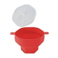 thumbnail image 1 of CSChome Bol à Maïs Soufflé Bol à Maïs Soufflé de Qualité Alimentaire Pliable Grande Capacité Résistant à la Chaleur en Silicone avec Couvercle, 1 of 7