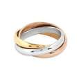 thumbnail image 3 of ELYA Jewelry Women's Intertwined Triple Band Tri Color Steel Ring, 3 of 5