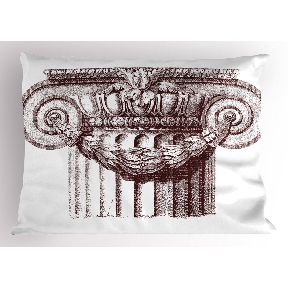 Ancient Pillow Sham Classical Antique Column Roman Empire Architecture
