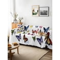 thumbnail image 3 of Butterfly Print Couch Cover for 2 Cushion Sofa, Modern Colorful Animals Washable Loveseat Sofa Covers Slipcover for Sectional Sofas L-Shaped, Couch Throw Cover 71"x118", 3 of 9