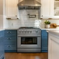 thumbnail image 3 of FORNO Premium 2-Piece Kitchen Bundle -Giovanni 30-inch Gas Range Stainless Steel, Forno Gallipoli 30" French Door Refrigerator with Bottom Freezer 17.5 cu. ft Capacity, 3 of 7