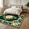 thumbnail image 3 of ODIKA 6'x9' Ultra-Soft Area Rug, Vintage Distressed Scroll Border Ornamental Scrolls Boho Faded None Washable, Bare feet friendly, Silk-Touch for Guest Room, Bedroom, 3 of 7