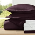 thumbnail image 2 of Noble Linens 8-Piece Purple Bed in a Bag Microfiber Bedding Set, King, 2 of 16