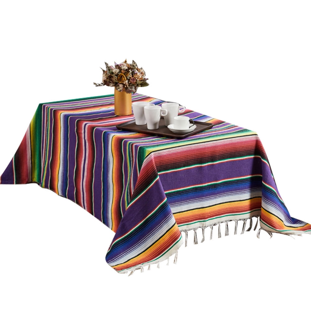 JuLam Ethnic Style Beach Blanket Cotton Mexican Indian Handmade Rainbow Blanket Home Tapestry Beach Picnic Mat Walmartcom Walmartcom