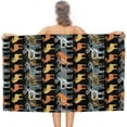 thumbnail image 6 of Beach Towel Sand Free 31x51 Inch, Odorless Quick Dry for Retro Style Reindeer Deer Black Towel for Pool Surfing, Lightweight Bath Towel for Vacations, Large Swim Towel, 6 of 13