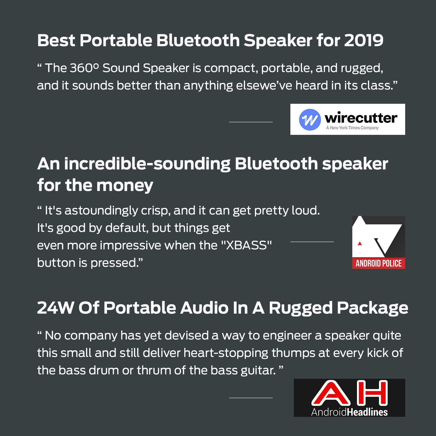 Tribit StormBox Bluetooth Speaker - 24W Portable Speaker, 360° Full Surround Sound, Enhanced Bass, Wireless Dual Pairing, IPX7 Waterproof, 20-Hour Playtime, 66ft Bluetooth Range Outdoor Speaker - image 5 of 7