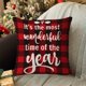 thumbnail image 1 of Christmas Pillowcase 17.71x17.71in Used For Christmas Decoration Winter Holiday Decoration Pillow Cover Suitable For Home Sofas, 1 of 6