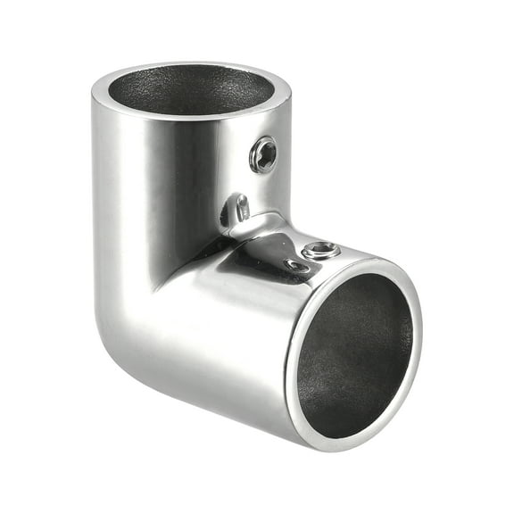 Uxcell 90 Degree 2-Way 316 Stainless Steel Rail Elbow Fitting Polishing for 25mm/1" OD