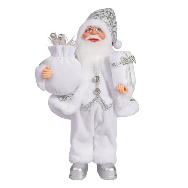 Bewildely El regalo impresionante de la estatuilla de Papá Noel adorna la tabla de la Navidad con la estatuilla plástica de Papá Noel de la Kits de decoración para fiestas j