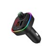 thumbnail image 2 of Transmisor FM Bluetooth para coche, accesorios para coche Bluetooth, adaptador inalámbrico para coche, kit de música Bluetooth con 2 cargadores USB para coche, retroiluminación LED, tarjeta TF/USB pa JAMW Sencillez, 2 of 5