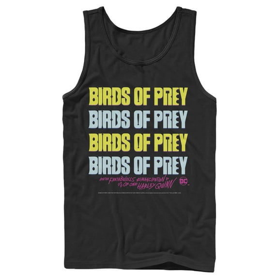 Men's Birds of Prey Logo Stack Tank Top Black Medium