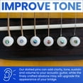 thumbnail image 2 of Crosby Slotted Pure Bone Bridge Pins with Abalone Dot Inlay for 6 & 12 String Acoustic Guitar, 2 of 9