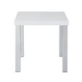 thumbnail image 4 of Square Wood End Table in High Gloss White and Chrome Finish, 4 of 5