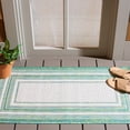 thumbnail image 2 of Safavieh Courtyard Ercan Bordered Indoor/Outdoor Area Rug, Ivory/Green, 2'7" x 5', 2 of 14
