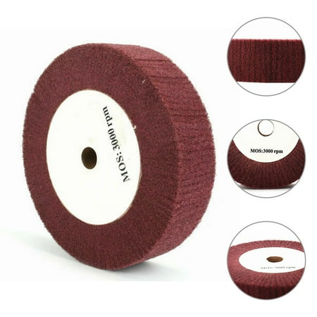

6 Non-Woven Grinding Wheel 320 Grit Flap Buffing Wheel Abrasive Polishing Tool
