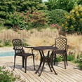 thumbnail image 1 of vidaXL 3 Piece Bistro Set Cast Aluminium Bronze, 1 of 5