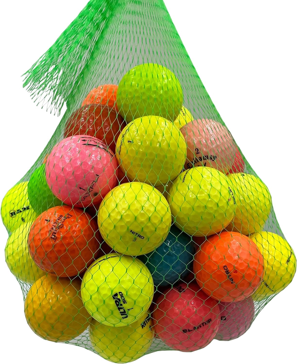 Golf Ball Planet - 50 Pack Recycled Golf Balls Mix Colors (3A/Good)