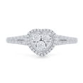 thumbnail image 2 of 1/4 CT Round Cut Natural White Diamond Miracle Illusion Setting Heart Ring In 14K White Gold Plated Sterling Silver (Color: I-J Clarity: I2-I3, 0.25 Cttw) -10, 2 of 7