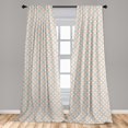 thumbnail image 5 of Ambesonne Floral Curtains, Pastel Color Motifs, Pair of 28"x84", Cream Salmon Pale Blue, 5 of 5