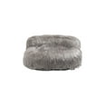 thumbnail image 4 of Faux Fur Bean Bag Chair with Ottoman, Oversized Lazy Sofa Chair, Comfy Upholstered Lounge sofa Chair w/Footrest for Living Room, Bedroom, Office, Gray, 4 of 9