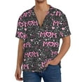thumbnail image 3 of Balery Lovely Mom Ever Men's Casual Button Down Shirt Short Sleeve Textured Summer Cuban Beach Shirts-Small, 3 of 7