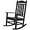Black, variant on Flamaker Outdoor Rocking Chairs, PP Material Patio Rocking Chairs All Weather Resistant, Heavy Duty Rockers with High Back for Patio Backyard Porch (Black)