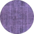 thumbnail image 1 of Ahgly Company Machine Washable Indoor Round Oriental Blue Industrial Area Rugs, 4' Round, 1 of 4