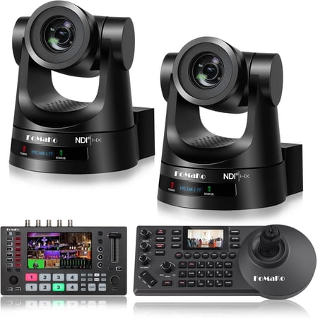 FoMaKo NDI Camera 20X Optical Zoom NDI PTZ Camera HDMI for Education and Training Live Steaming Including Online Education Courses and Virtual Simulation Training (BN202 + M4)