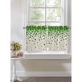 thumbnail image 4 of St. Patrick's Day 2 Panel Kitchen Curtains for Small Windows, Spring Lucky Shamrocks Leaves Retro Country Bathroom Tier Curtain, Short Window Treatment for Bedroom/Living Room 55"x36", 4 of 6