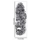 thumbnail image 5 of (Set QB-21-22-23-24) 4 Uds pegatinas tatuaje brazo reloj serie naturaleza muerta 170X480mm pegatinas tatuaje corporal, 5 of 9