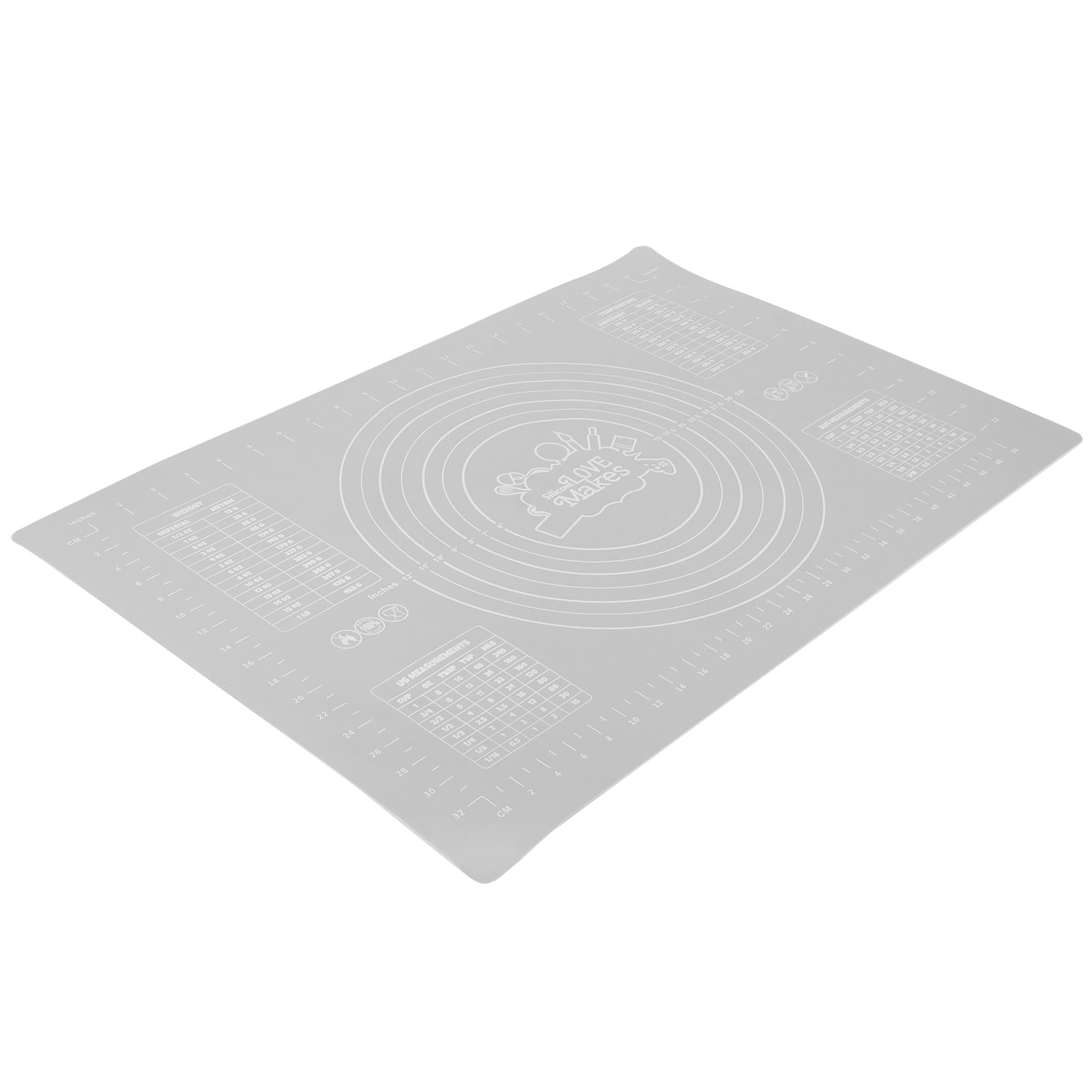 Dough Rolling Mat, Silicone Baking Mat Heat Resistance With Scale For
