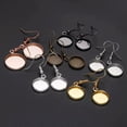 thumbnail image 4 of U8MO Metal 10pcs 10~25mm Ear Hooks with Base Cup Earring Post Findings DIY Handmade-Gunblack-10mm, 4 of 6