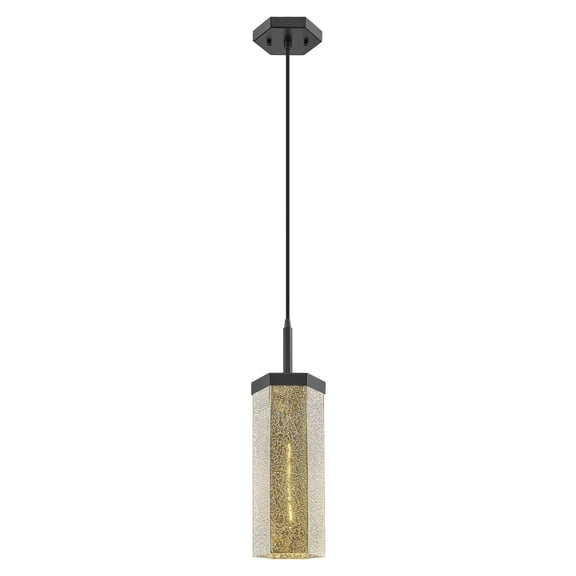 463-1P-BK-G463-12ME Innovations Lighting Blakeley - 1 Light Cord Hung Pendant-5 Inch Wide and 16.5 Inch Tall-Matte Black Finish-Mercury Glass Color