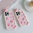 thumbnail image 4 of BINUFF Adorable 3D Pig Phone Case, Cartoon Silicone Soft Shell, Pink Campus Style, Compatible with iPhone 11/12/13/14/15 Pro Max, 4 of 5