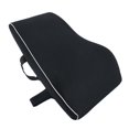 thumbnail image 3 of Cojín de espalda negro, almohada de apoyo lumbar, respaldo alto, 45 x 4 cm, almohada de cintura portátil para el, ligero, 3 of 9