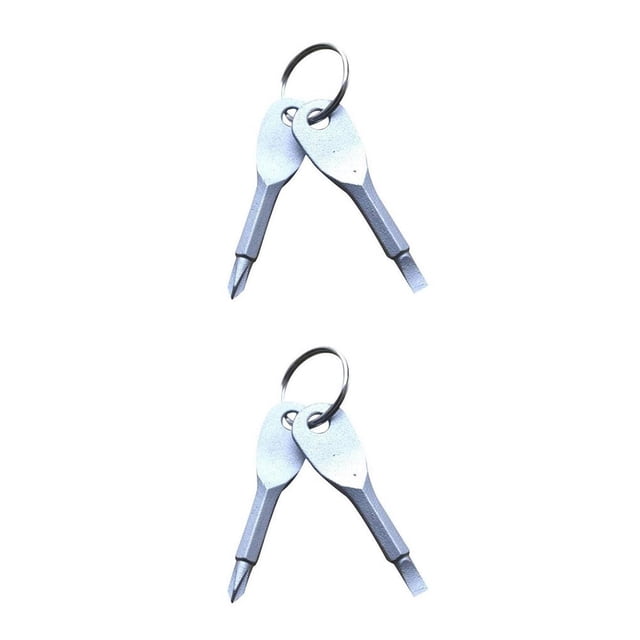 Eigraketly Destornillador Phillips portátil ranurado llavero caminata al aire libre Multi Mini herramienta de reparación de bolsillo Gadget Type1 NO1