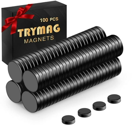 

DIYMAG Small Magnets 100Pcs Multi-Use Tiny Black Fridge Magnets Small Rare Earth Magnets for Whiteboard Mini Neodymium Disc Magnets for Crafts Office Dry Erase Board School