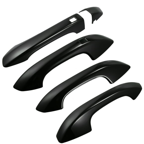 Unique Bargains 4pcs Door Handle Cover Trim for Kia K5 Optima 20-22 W/ 1 Smart Keyhole ABS Exterior Door Handle Protector Trim Black