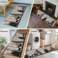 thumbnail image 5 of Deer Silhouettes 2'x6' Runner Rugs for Hallway Kitchen Bedside Non Slip Washable, Trees Wooden Retro Art Farmhouse Entryway Rug Runners with Rubber Backing, Long Carpet Runner for Laundry Room, 5 of 8