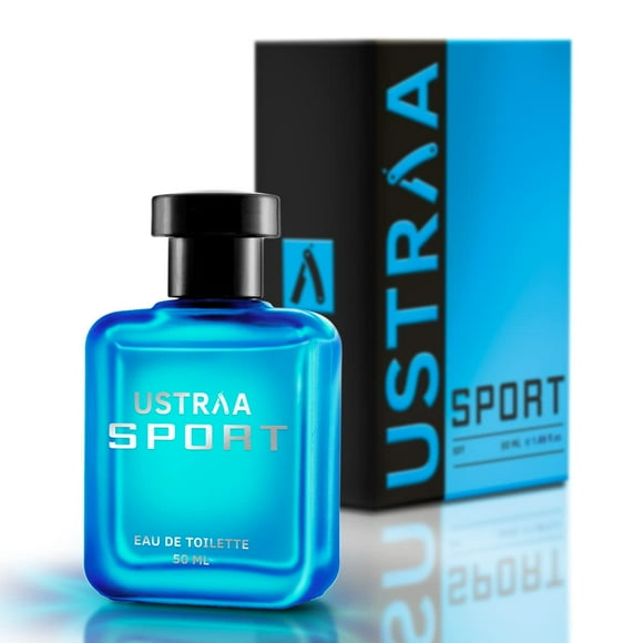 Ustraa Sport Eau De Toilette Perfume For Men Pack Of 2X 50ml - 1.6 Fl.oz. Each | With Woody, Sensual & Musky Notes | Suitable For All Occasions | Long Lasting Masculine Fragrance