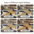 thumbnail image 7 of ODIKA 8'x10' Washable Area Rug Durable, Non-Slip Navy and Mustard Geometric Design Bold Abstract Shapes with Modern Flair for Living Room, Under Sectional, Family, 7 of 7