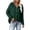 Army Green, variant on Kukoosong Women's Casual Jacket, Fashion Solid Color Long Sleeve Button Down Jacket, Hooded Button-Up V-Neck Sweater Coat